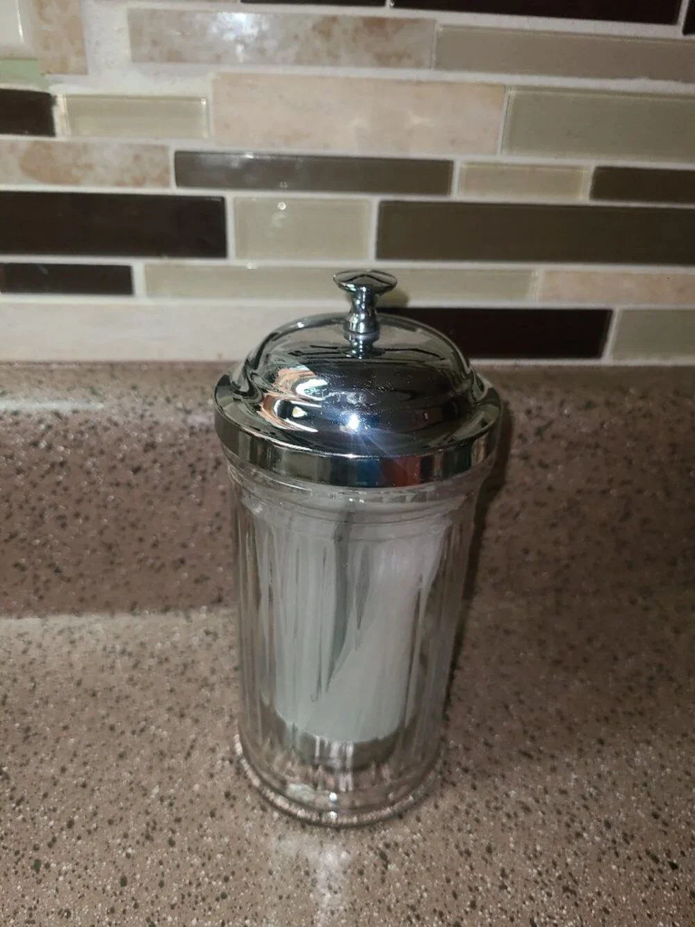 Coca-Cola Glass Straw Stir Stick Dispenser 1992 Coke Straw Holder 6.5